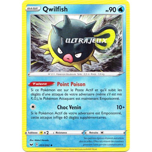 Pokémon - 51/202 - Qwilfish - Eb01 - Epée Et Bouclier 1 - Peu Commune