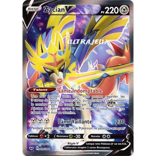 Pokémon - 195/202 - Zacian V - Eb01 - Epée Et Bouclier 1 - Ultra Rare