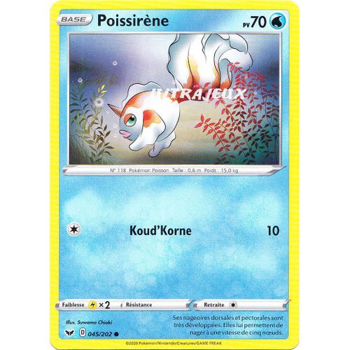 Pokémon - 45/202 - Poissirène - Eb01 - Epée Et Bouclier 1 - Commune