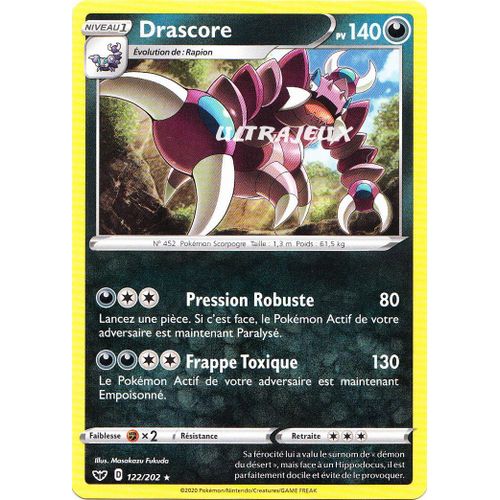 Pokémon - 122/202 - Drascore - Eb01 - Epée Et Bouclier 1 - Rare