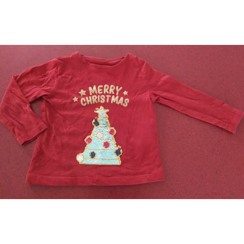 T-Shirt Noël Sequins Réversibles 24 Mois