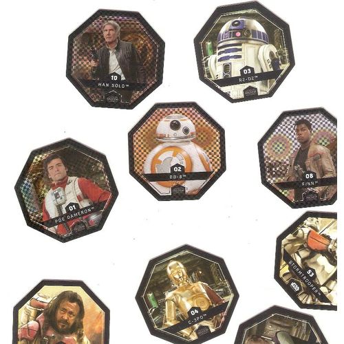 28 Star Wars Cosmic Shells Leclerc Leia Baze R2d2 Jyn Etoile De La Mort Finn Han Solo Chirrut