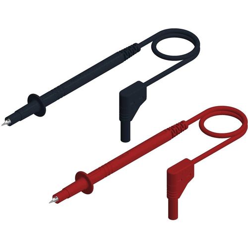 SKS Hirschmann PL 2600 S W SET Set de cordons de mesure de sécurité[Banane mâle 4 mm -pointe de test ] 1 m noir, rouge