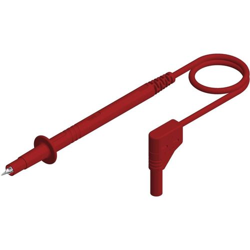 SKS Hirschmann PL 2600 S W rt Cordon de mesure de sécurité[Banane mâle 4 mm -pointe de test ] 1 m rouge