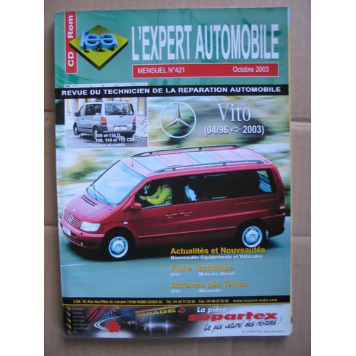 Revue Technique Automobile Mercedes Benz Vito 04/96 À 2003 Diesel Fourgon Combi