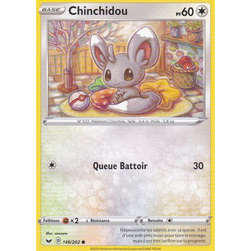 Carte Pokemon - Chinchidou - 146/202 - Épée Et Bouclier