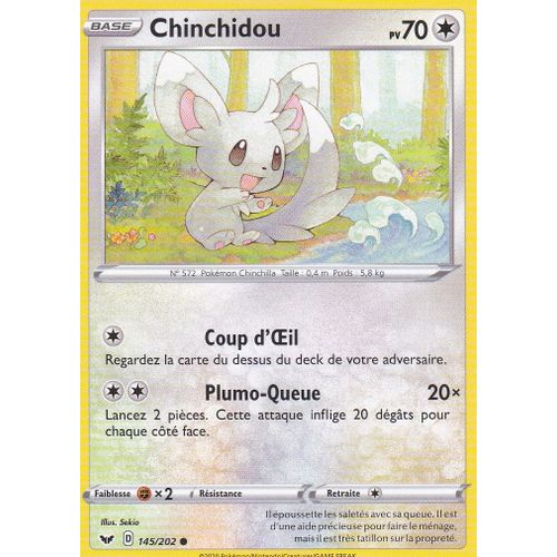 Carte Pokemon - Chinchidou - 145/202 - Épée Et Bouclier