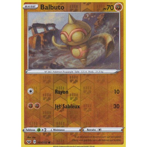 Carte Pokemon - Balbuto - 101/202 - Reverse - Épée Et Bouclier