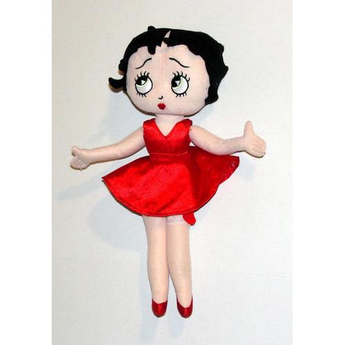 Peluche Betty Boop En Robe Rouge Doudou Betty Boop King Features De 33 Cm