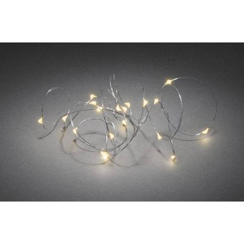 Konstsmide 1460-890 Micro guirlande lumineuse pour l'intérieur à pile(s) LED unicolore ambre