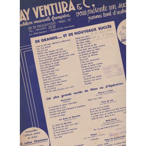 Ray Venture Je Ne Sais Pas Si Je L'aime