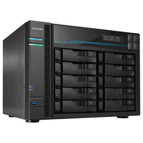 ASUSTOR AS6510T - Barebone Serveur NAS 10 baies 8 Go DDR4 Intel Atom C3538 - 2x 10 GbE + 2x 2.5 GbE