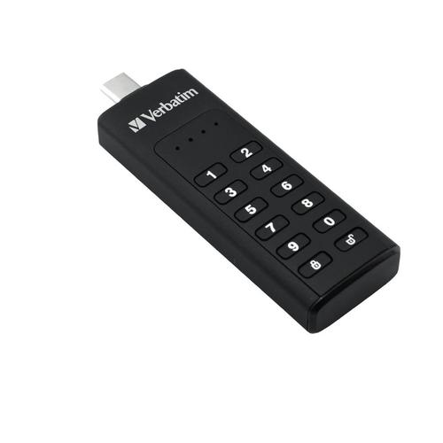 Verbatim Keypad Secure - Clé USB - chiffré - 32 Go - USB-C 3.1