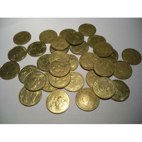 Cl4090 Lot De 27 Pieces De 20 Centimes Francaise Voir Le Descriptif.