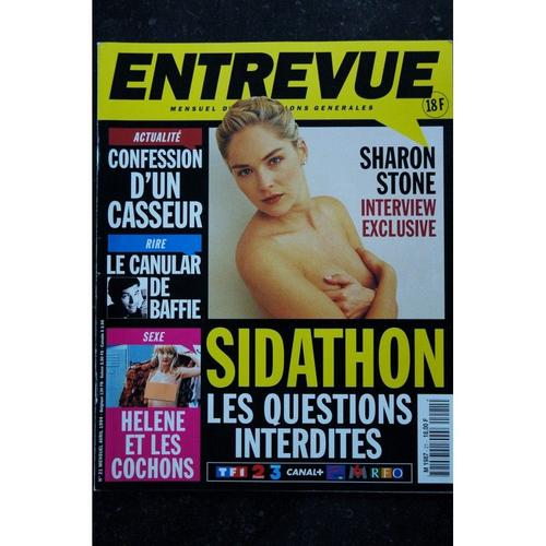 Entrevue 21 1994 Avril Sharon Stone Emmanuelle Beart Maradona Murat Al Pacino Hélène Et Les Cochons