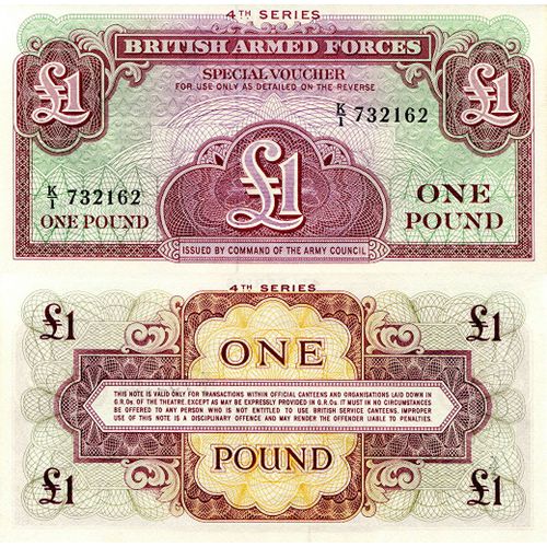 Billet British Armed Forces 1 Pound - 4 Th Series