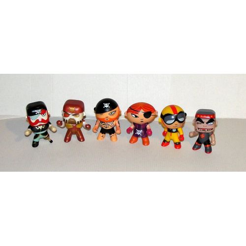 Figurine Djeco Lot 6 Figurines Articulés Pirate Super Heros Chevalier Monstre Style Arty Toys Monskey