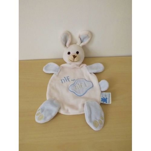 Doudou Lapin Blanc Bleunif Nif Éveil Et Tendresse Cmp