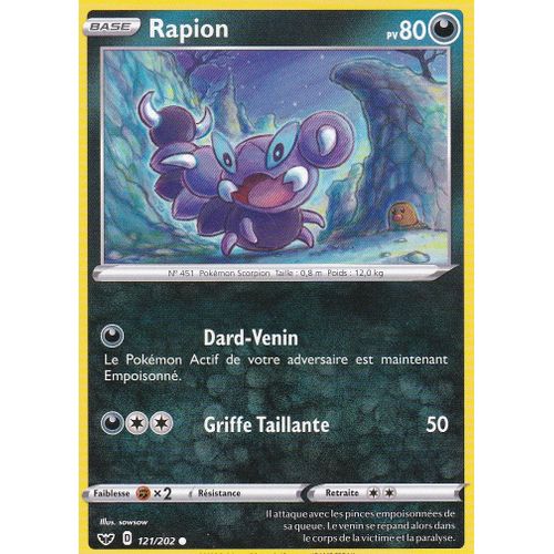 Carte Pokemon - Rapion - 121/202 - Épée Et Bouclier