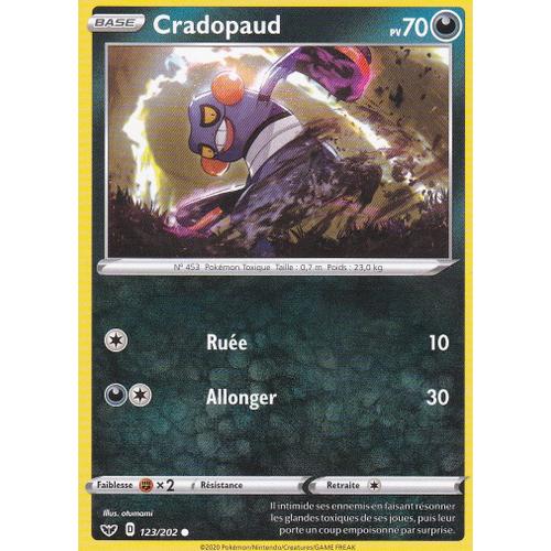 Carte Pokemon - Cradopaud - 123/202 - Épée Et Bouclier