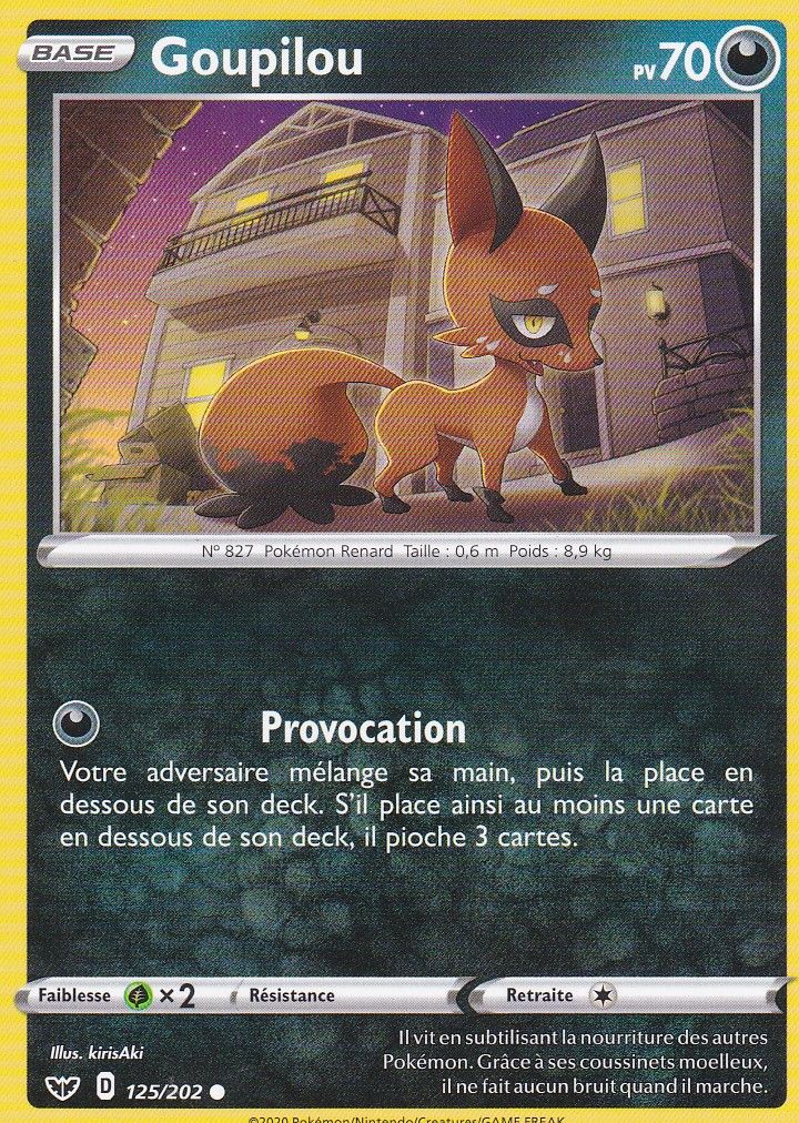 Carte Pokemon Goupilou 125 2 Epee Et Bouclier Rakuten