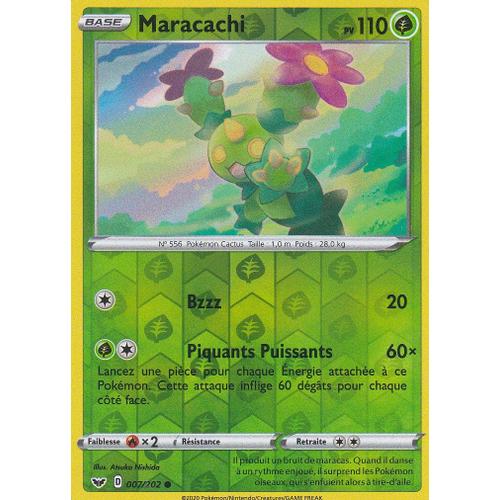 Carte Pokemon - Maracachi - 007/202 - Reverse - Épée Et Bouclier