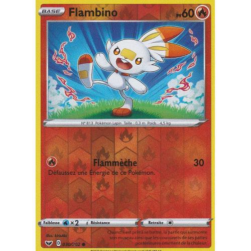 Carte Pokemon - Flambino - 030/202 - Reverse - Épée Et Bouclier