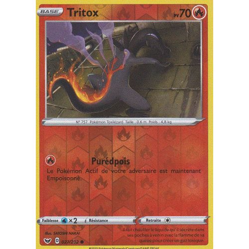 Carte Pokemon - Tritox - 027/202 - Reverse - Épée Et Bouclier