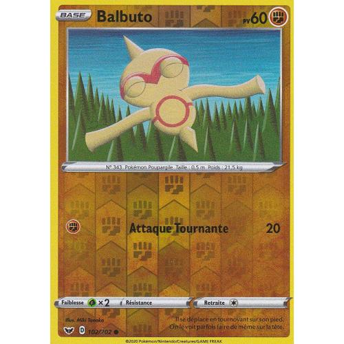 Carte Pokemon - Balbuto - 102/202 - Reverse - Épée Et Bouclier
