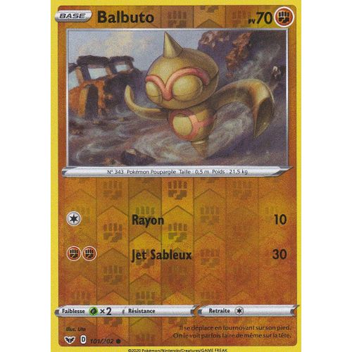 Carte Pokemon - Balbuto - 101/202 - Reverse - Épée Et Bouclier