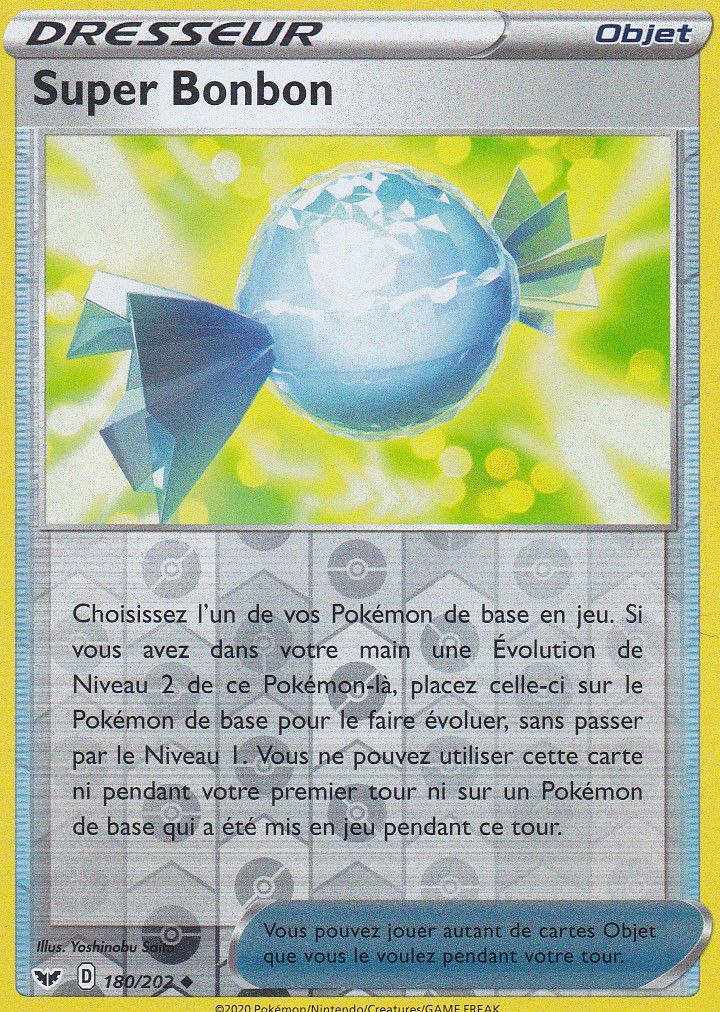 180/202 EB01:Épée et Bouclier Super Bonbon Carte Pokemon Neuve Française