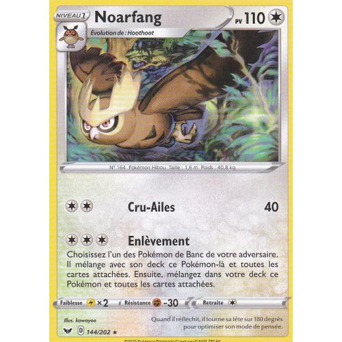 Carte Pokemon - Noarfang - 144/202 - Rare - Épée Et Bouclier