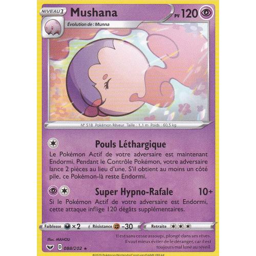 Carte Pokemon - Mushana - 088/202 - Rare - Épée Et Bouclier