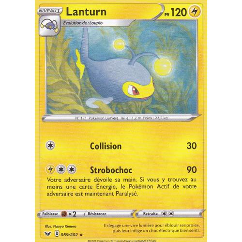 Carte Pokemon - Lanturn - 069/202 - Rare - Épée Et Bouclier