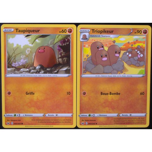 Epée & Bouclier - Taupiqueur (92) + Triopikeur (93/202)
