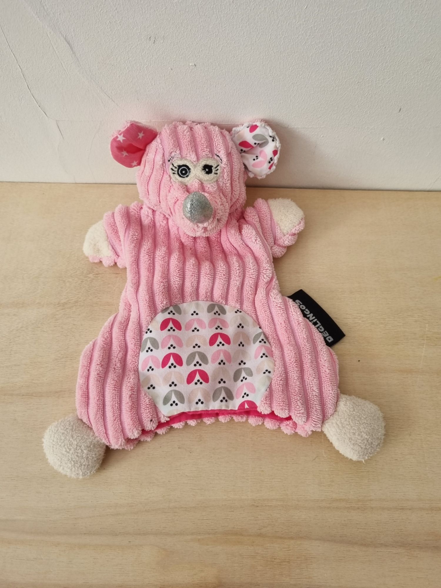 Doudou Souris Rose Les Déglingos