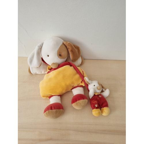 Doudou Chien Et Son Bébé Jaune Rouge Doudou Et Compagnie