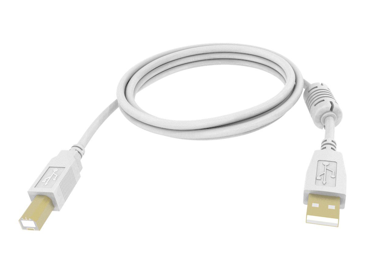 Vision Techconnect - Câble USB - USB type B (M) pour USB (M) - USB 2.0 - 1 m - blanc