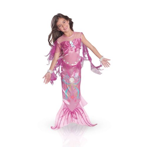 Déguisement Sirène Des Mers Rose Fille - Taille: 3 À 4 Ans (90 À 104 Cm)