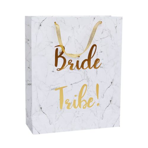 Sac Cadeau Marbre Bride Tribe Evjf 32 X 25 Cm