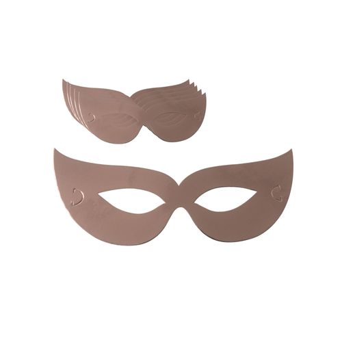 6 Loups En Carton Métallisé Rose Gold