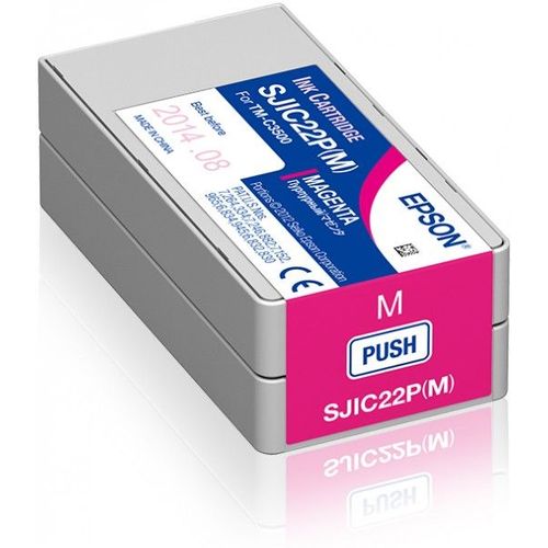 Epson SJIC22P(M) Magenta cartouche d'encre; Epson SJIC22P(M), Magenta, Epson, Epson TM-C3500 Epson TM-C3500 (012), 1 pièce(s)