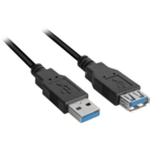 Sharkoon - Rallonge de câble USB - USB type A (F) pour USB type A (M) - USB 3.0 - 3 m - noir
