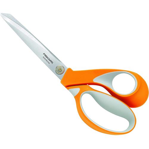 Ciseaux Pour Tissu Multi-Usages, Longueur Totale: 23 Cm, Lames En Acier Inoxydable/Poignées En Plastique, Orange, Razoredge, 1014578