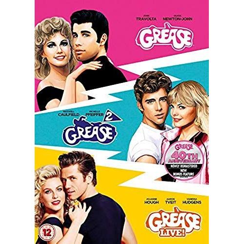 Grease 40th Anniversary Triple (Grease/Grease 2/Grease Live) [Dvd] [2018]