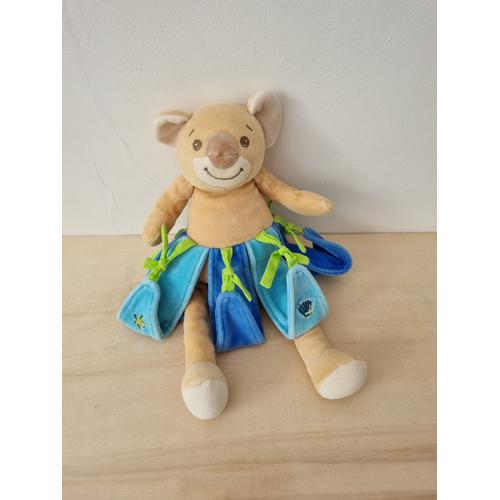 Doudou Koala Beige Jupe Pane Bleu Takinou