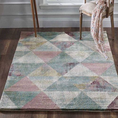 Tapis Chambre 80x150 Tissé Multicolore Rectangle Motif Scandinave Rongo