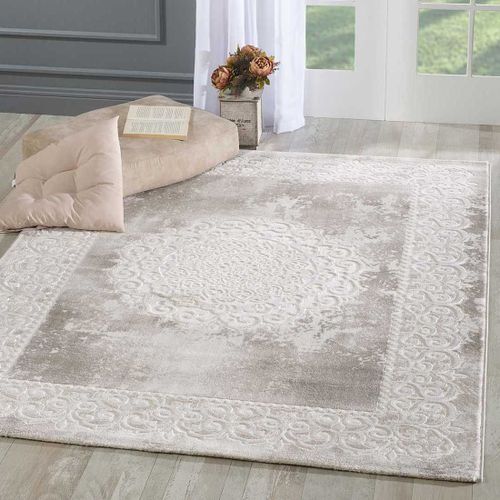 Tapis Oriental 80x150 Rectangle Beige Tissé Motif Ancestral Lyn7 Balrod