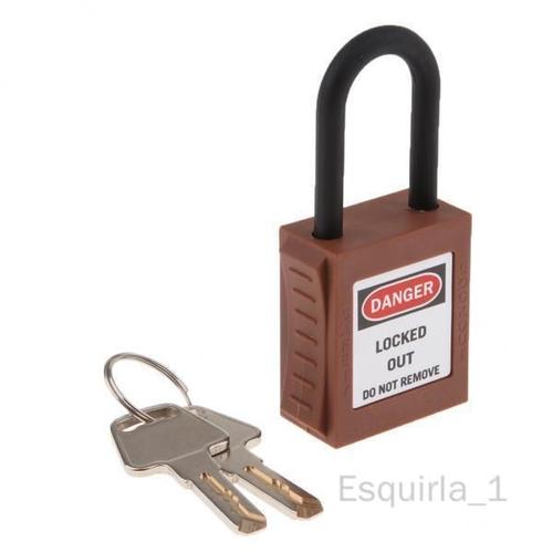 Esquirla 10xPL38-KD Cadenas De Consignation De Sécurité Incurvé En PVC, 38 Mm, Marron