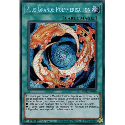 Plus Grande Polymérisation Mp22-Fr050 Secret Rare Yu-Gi-Oh Konami